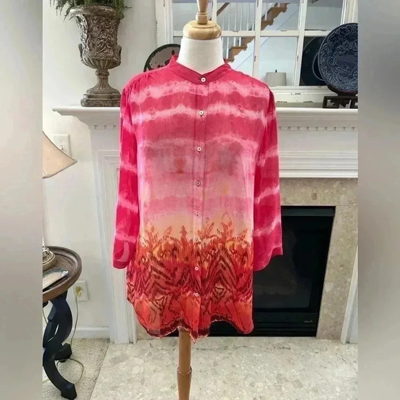 Chico’s Ombré Look Sheer Tunic - Picture 1 of 8